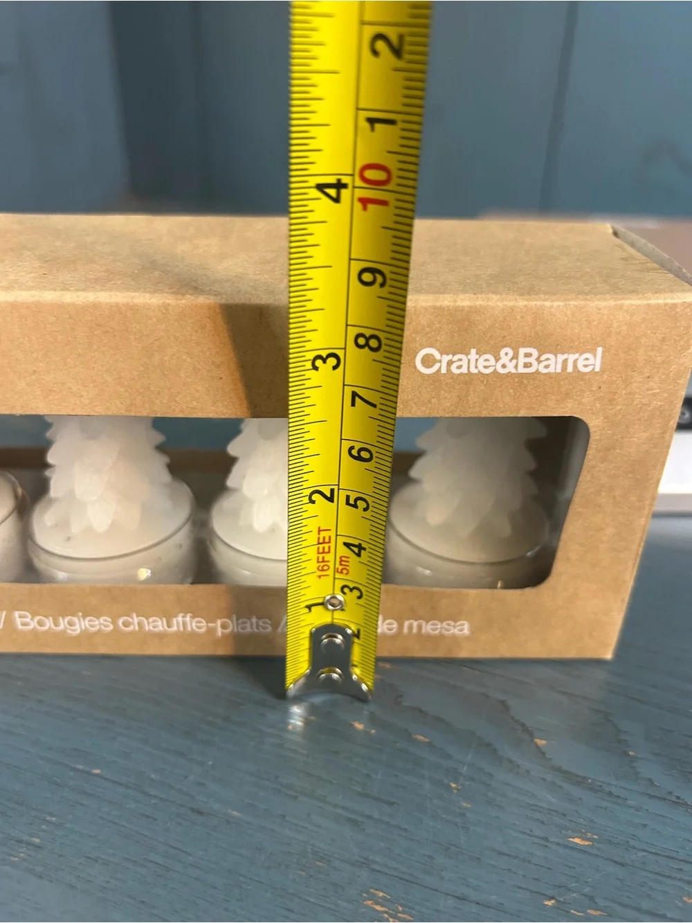 Crate&Barrel White Tree Tealight Candles - Set of 4